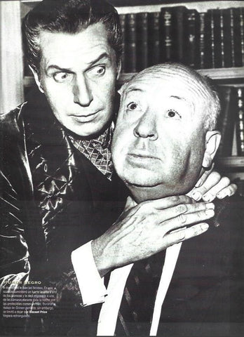 LAMINA 37217: Alfred Hitchcock con Vicent Price