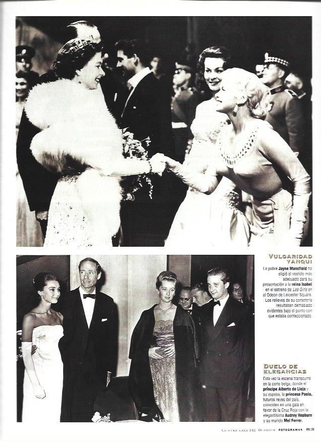 LAMINA 37232: Isabel de Inglaterra con Jayne Mansfield