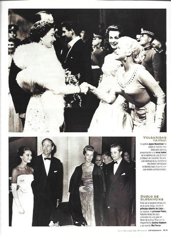 LAMINA 37232: Isabel de Inglaterra con Jayne Mansfield