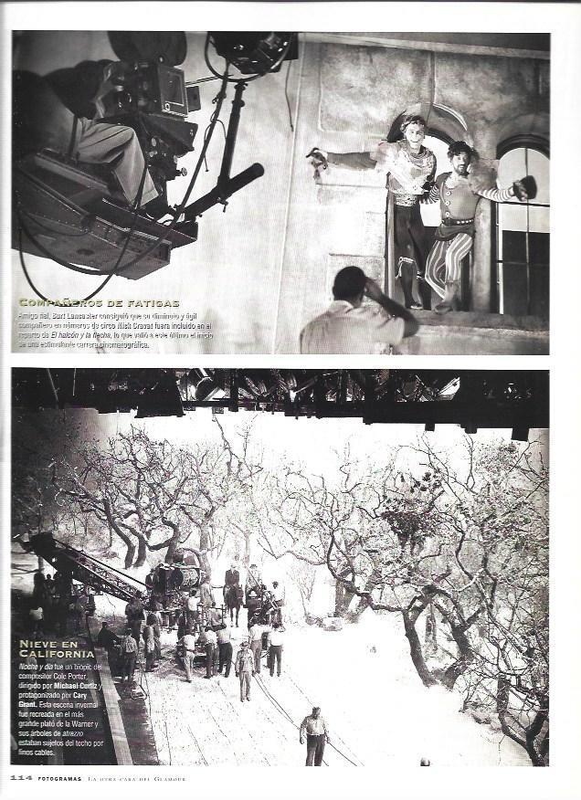 LAMINA 37247: Burt Lancaster en el rodaje de El halcon y la flecha