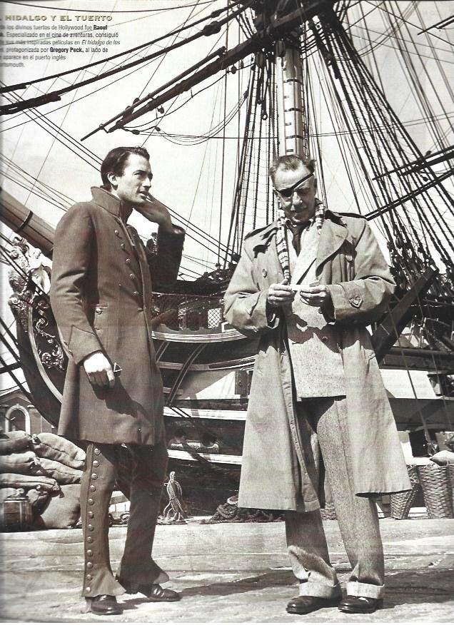 LAMINA 37244: Gregory Peck en el rodaje de El hidalgo de los mares