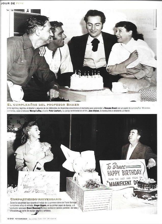 LAMINA 37240: Cumpleaños de Rossano Brazzi y Ginger Rogers