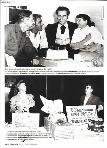 LAMINA 37240: Cumpleaños de Rossano Brazzi y Ginger Rogers