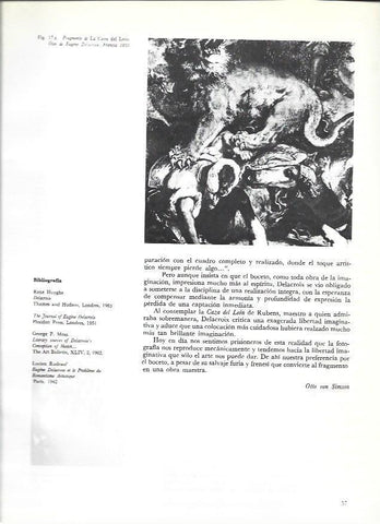 LAMINA 37017: Detalle de La caza del leon, por Delacroix
