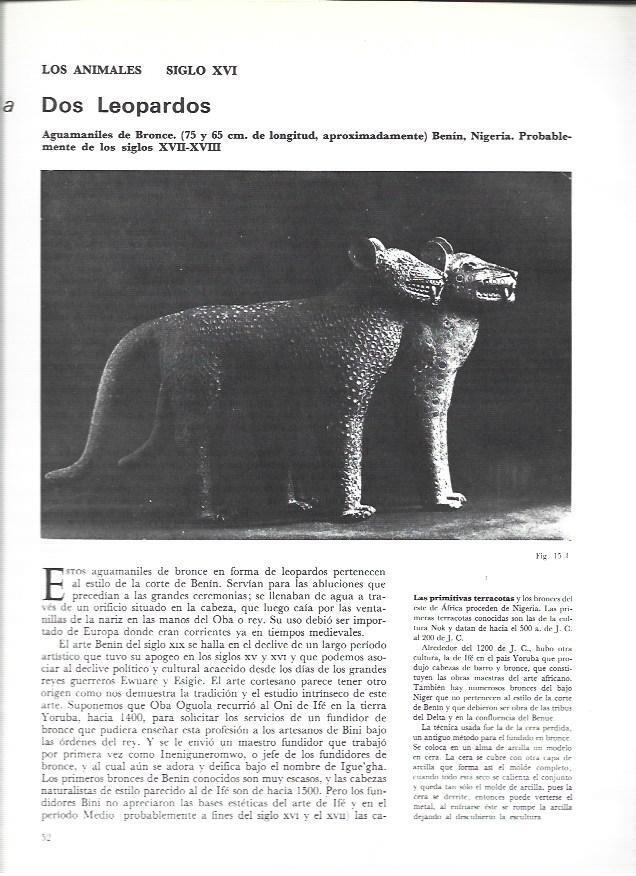 LAMINA 37013: Leopardos de bronce de Benin, Nigeria