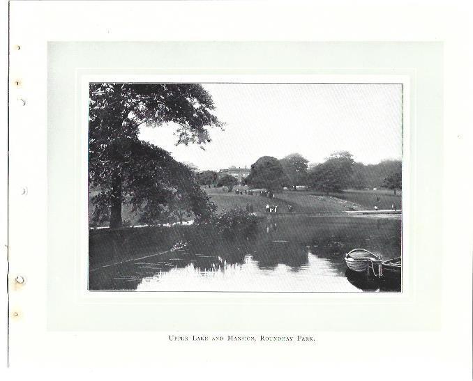 LAMINA 36977: Upper Lake and Mansion, Roundhay Park of Leeds