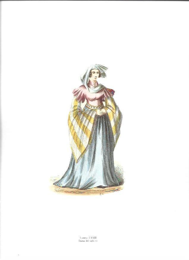 LAMINA 37096: Dama del siglo XV