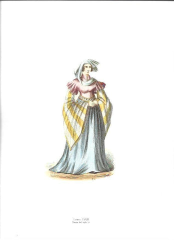 LAMINA 37096: Dama del siglo XV