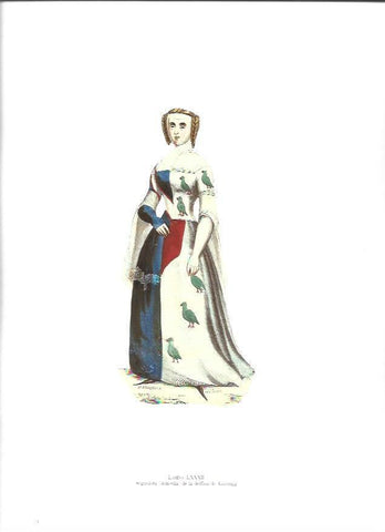 LAMINA 37105: Doncella de la delfina de Auvernia