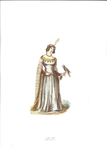 LAMINA 37041: Dama del siglo XV