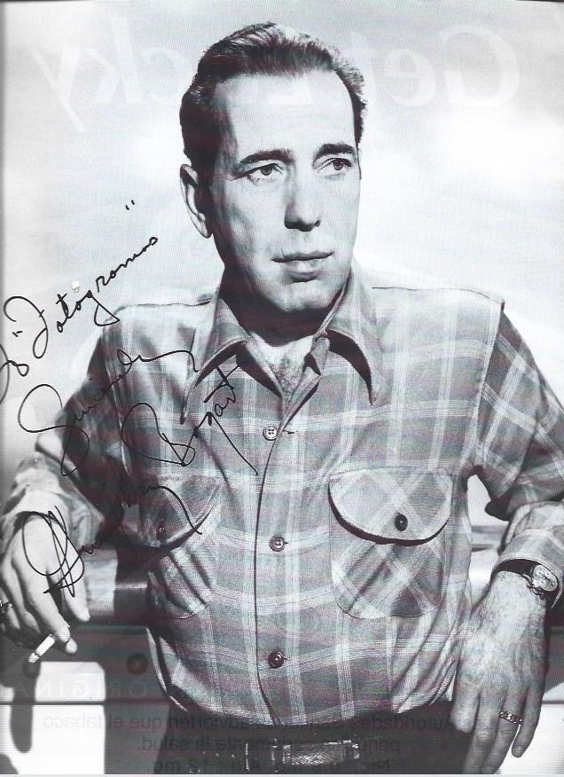 LAMINA 37298: Foto dedicada de Humphrey Bogart a Fotogramas