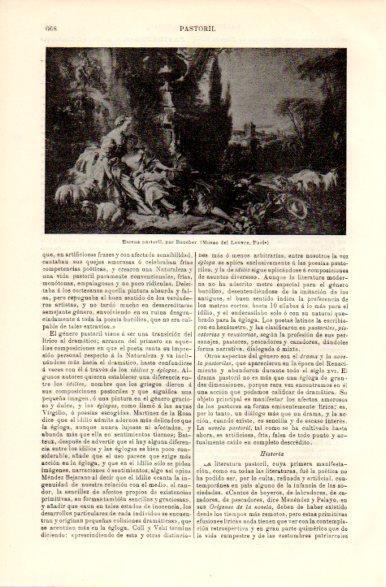 LAMINA V42398: Escena pastoril por Boucher