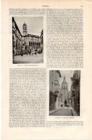 LAMINA V42774: Calle de San Francisco en Vitoria