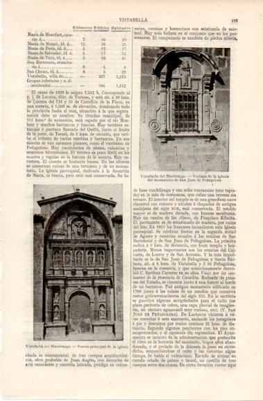LAMINA V42761: Puerta principal iglesia de Vistabella del Maestrazgo