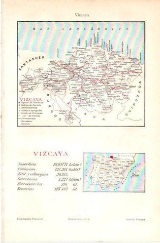 LAMINA V42811: Mapa de la provincia de Vizcaya
