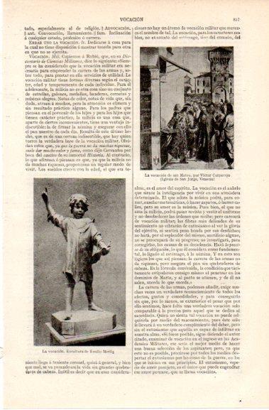 LAMINA V42816: La vocacion escultura por E. Merlig