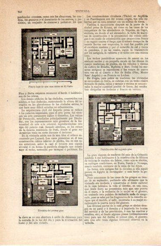 LAMINA V42800: Planta de una casa arabe en El Cairo