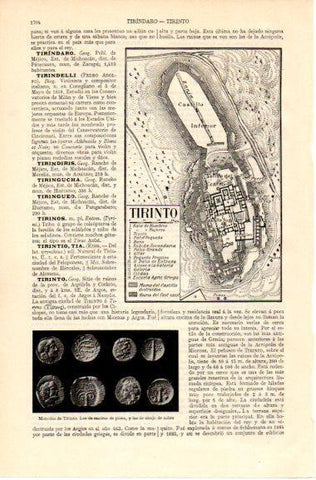 LAMINA V42692: Plano de Tirinto, Grecia