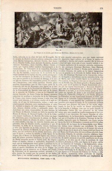 LAMINA V42737: La Virgen en la Gloria por Domingo Martinez