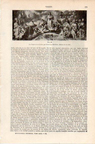 LAMINA V42737: La Virgen en la Gloria por Domingo Martinez