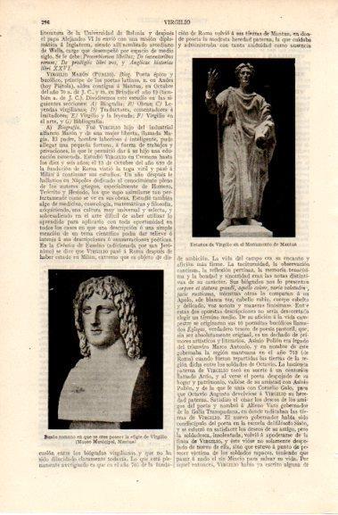 LAMINA V42741: Estatua de Virgilio