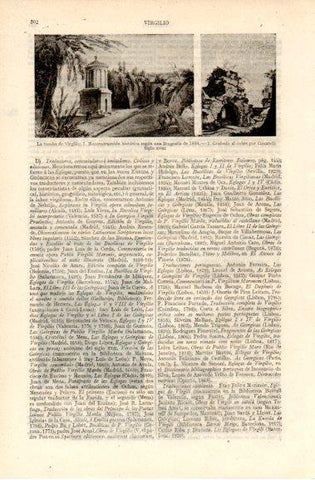 LAMINA V42744: La tumba de Virgilio reconstruccion historica