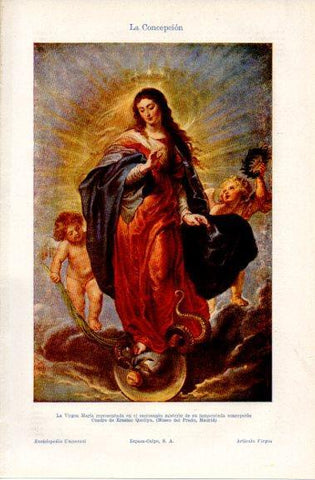 LAMINA V42721: La Virgen Maria por Erasmo Quellyn