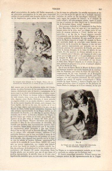 LAMINA V42722: La imagen mas antigua de la Virgen, Cementerio de Priscila