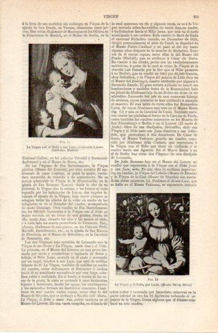 LAMINA V42727: La Virgen y el Niño por Luini