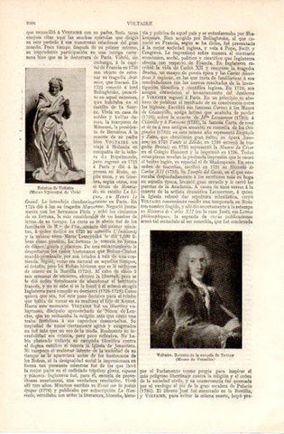 LAMINA V42824: Voltaire por escuela de Detroy