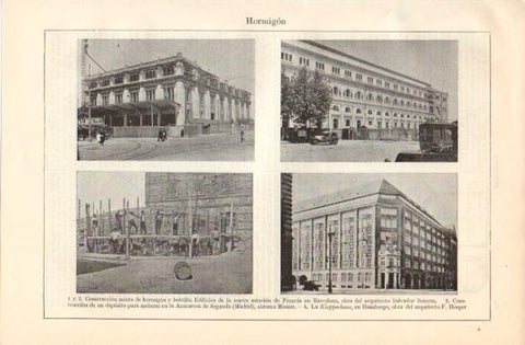 LAMINA V42928: Edificios construccion mixta ladrillos y hormigon
