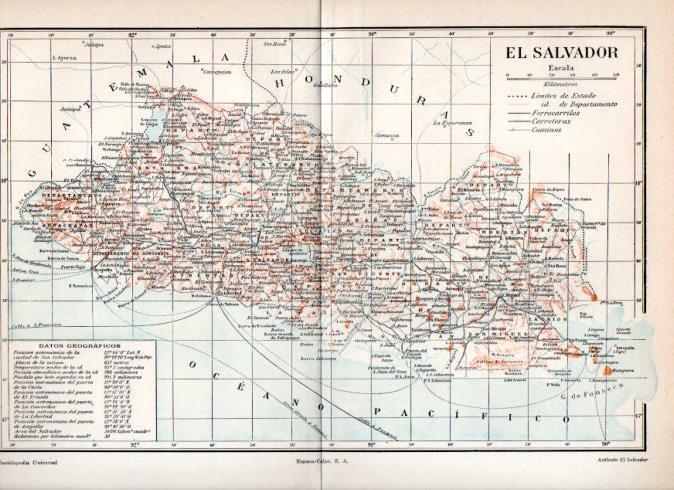 LAMINA V42949: Mapa de El Salvador