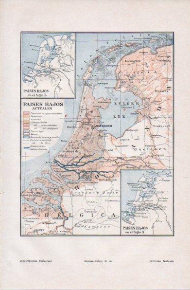 LAMINA V42895: Mapa de los Paises Bajos