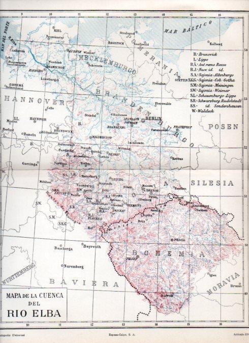 LAMINA V42947: Mapa de la cuenca del rio Elba