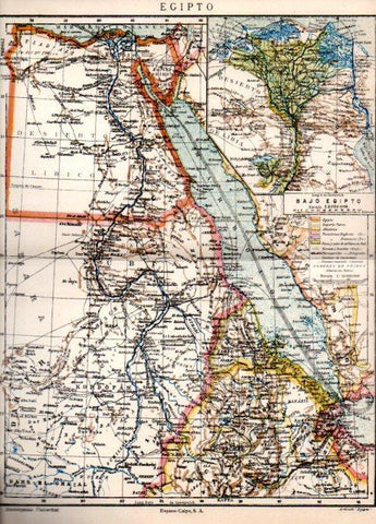 LAMINA V42945: Mapa de Egipto