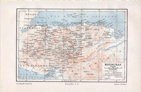 LAMINA V42932: Mapa de Honduras