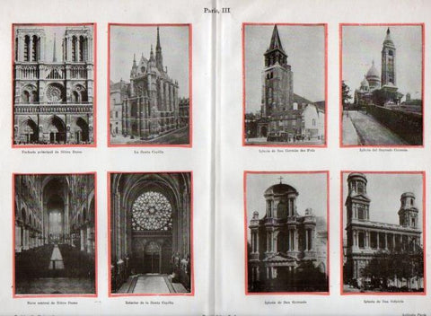 LAMINA V42937: Notre Dame e iglesias varias en Paris