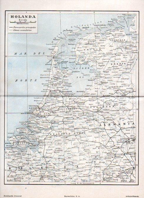 LAMINA V42940: Mapa de Holanda