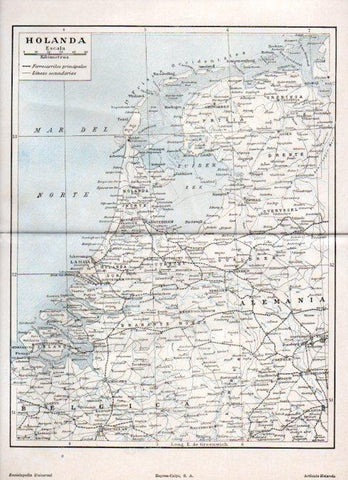 LAMINA V42940: Mapa de Holanda