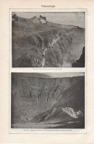 LAMINA V42855: Interior del crater del Vesubio en 1895 y 1906