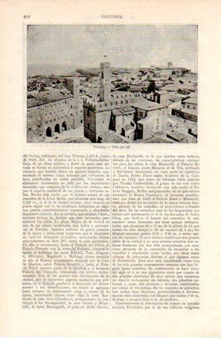 LAMINA V42827: Vista parcial de Volterra, Italia