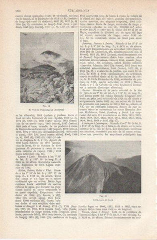 LAMINA V42858: Volcan Papandayan y El Merapi en Java
