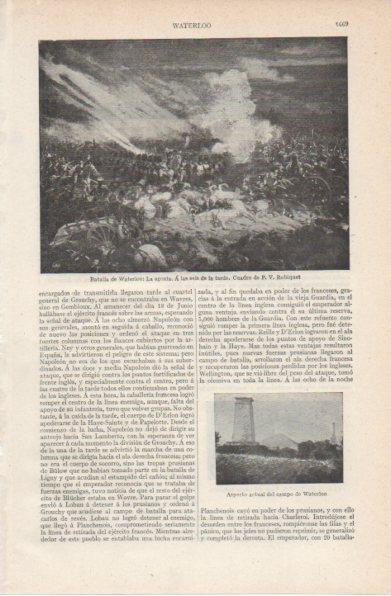 LAMINA V42880: Batalla de Waterloo la agonia por Robiquet