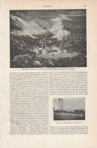 LAMINA V42880: Batalla de Waterloo la agonia por Robiquet