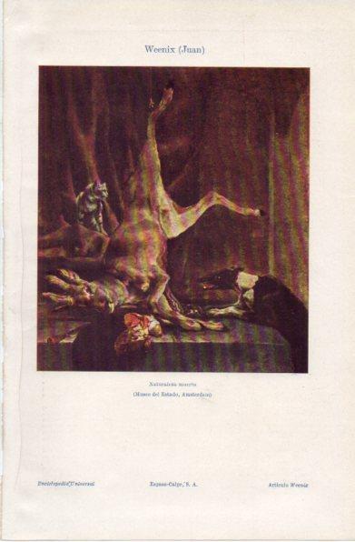 LAMINA V42884: Naturaleza muerta por J. Weenix