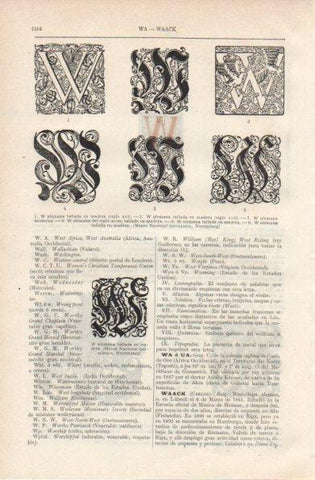 LAMINA V42864: La letra W en Alemania
