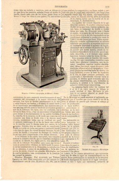LAMINA V42681: Maquina Elektro Typograph Meray y Rozar