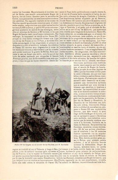 LAMINA V42498: Pedro III de Aragon en las Panizas por M. Barbasan