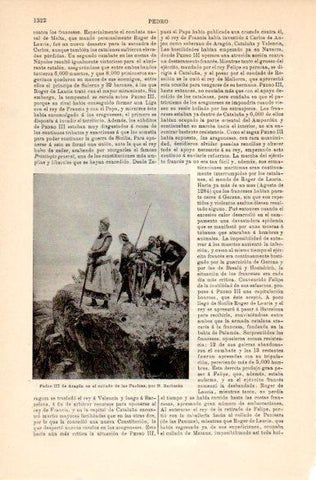 LAMINA V42498: Pedro III de Aragon en las Panizas por M. Barbasan