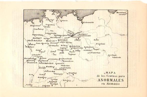 LAMINA V42479: Mapa de los Centros para anormales en Alemania